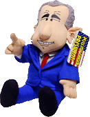 A farting George Bush doll - complete with comical quotes said by George Bush and funny fart sounds... have a listen!