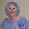 my cap and gown prior to laparoscopic surgery for severe endometriosis