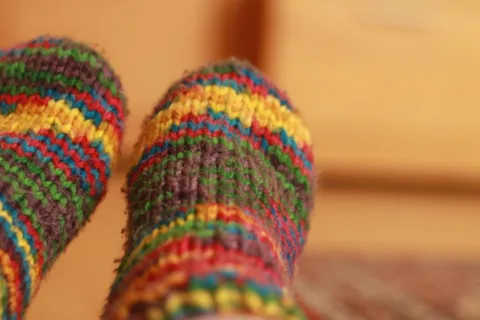 you can make a microwavable heating pad out of your old socks