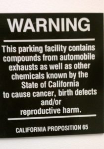 Prop 65 warning label