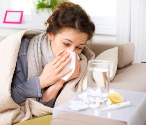 Sick at home with the flu