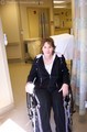 hospital wheelchair ride after laparoscopic surgery for severe endometriosis